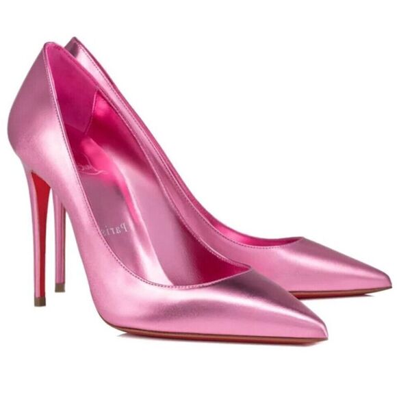 Christian Louboutin So Kate 120 pointed toe Metallic Pink pumps 37.5 - Picture 2 of 11